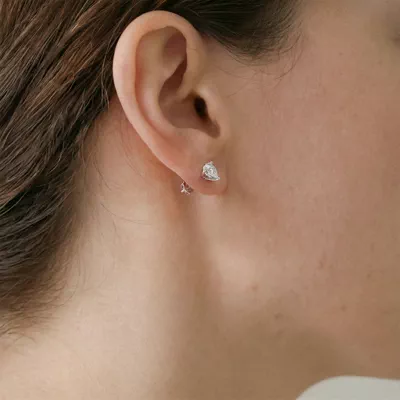 Fancy Shape Three-Prong Martini Earrings