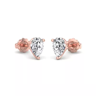 Fancy Shape Three-Prong Martini Screw Back Earrings