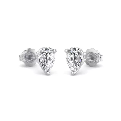 Fancy Shape Three-Prong Martini Screw Back Earrings