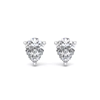 Fancy Shape Three-Prong Martini Screw Back Earrings