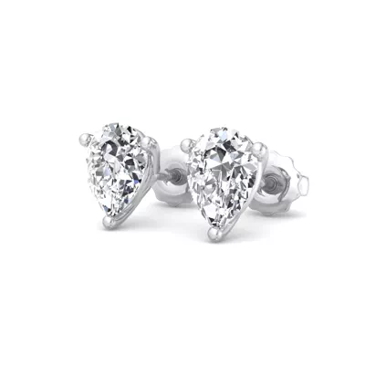 Fancy Shape Three-Prong Martini Screw Back Earrings