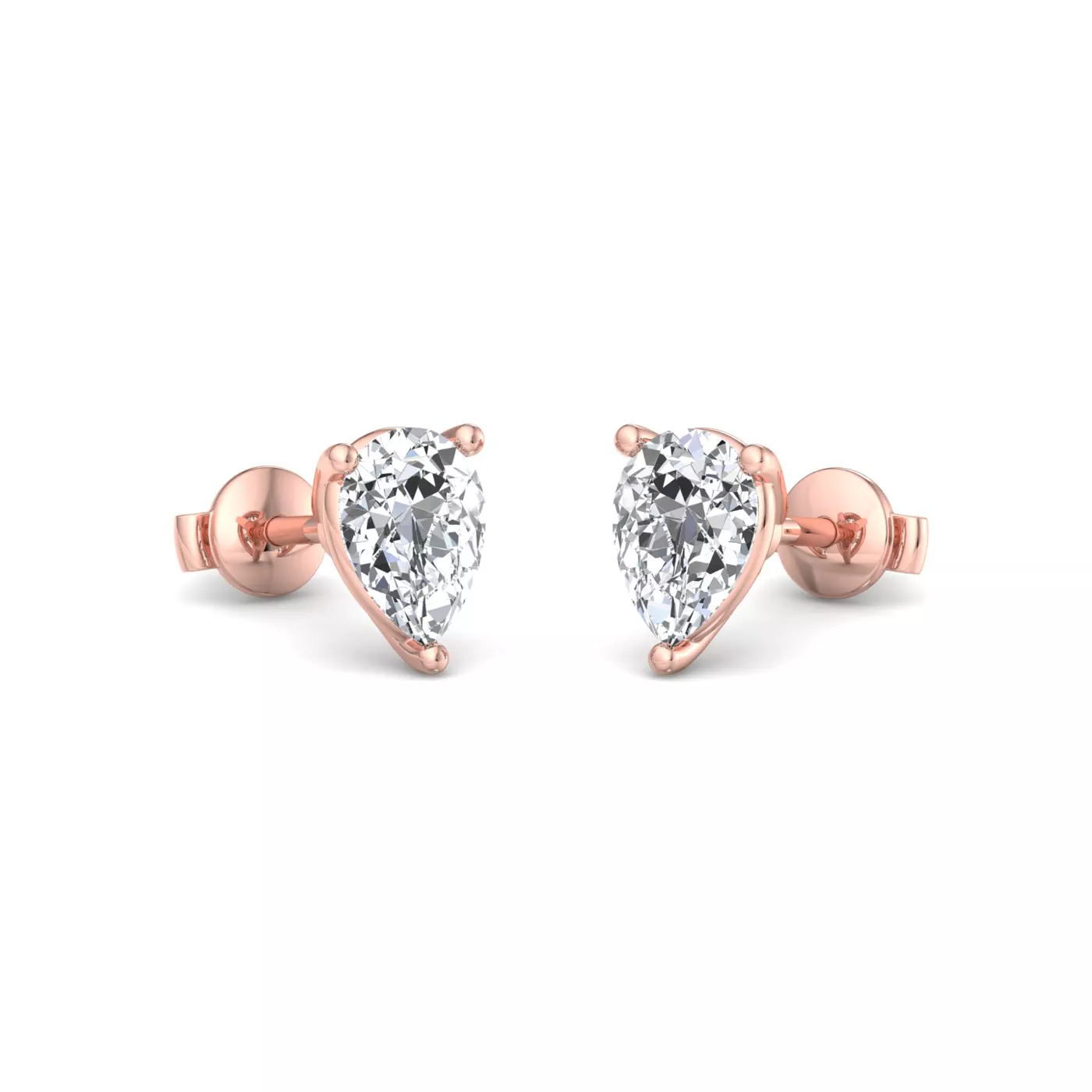 Fancy Shape Three-Prong Martini Guardian Back Earrings