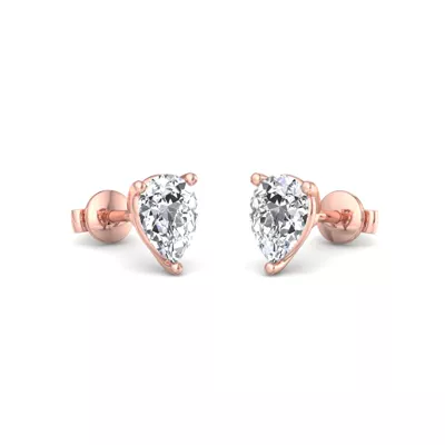 Fancy Shape Three-Prong Martini Guardian Back Earrings