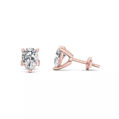 Fancy Shape Three-Prong Martini Guardian Back Earrings