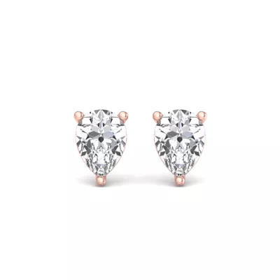 Fancy Shape Three-Prong Martini Guardian Back Earrings