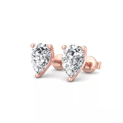 Fancy Shape Three-Prong Martini Guardian Back Earrings