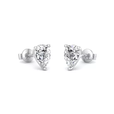 Fancy Shape Three-Prong Martini Guardian Back Earrings