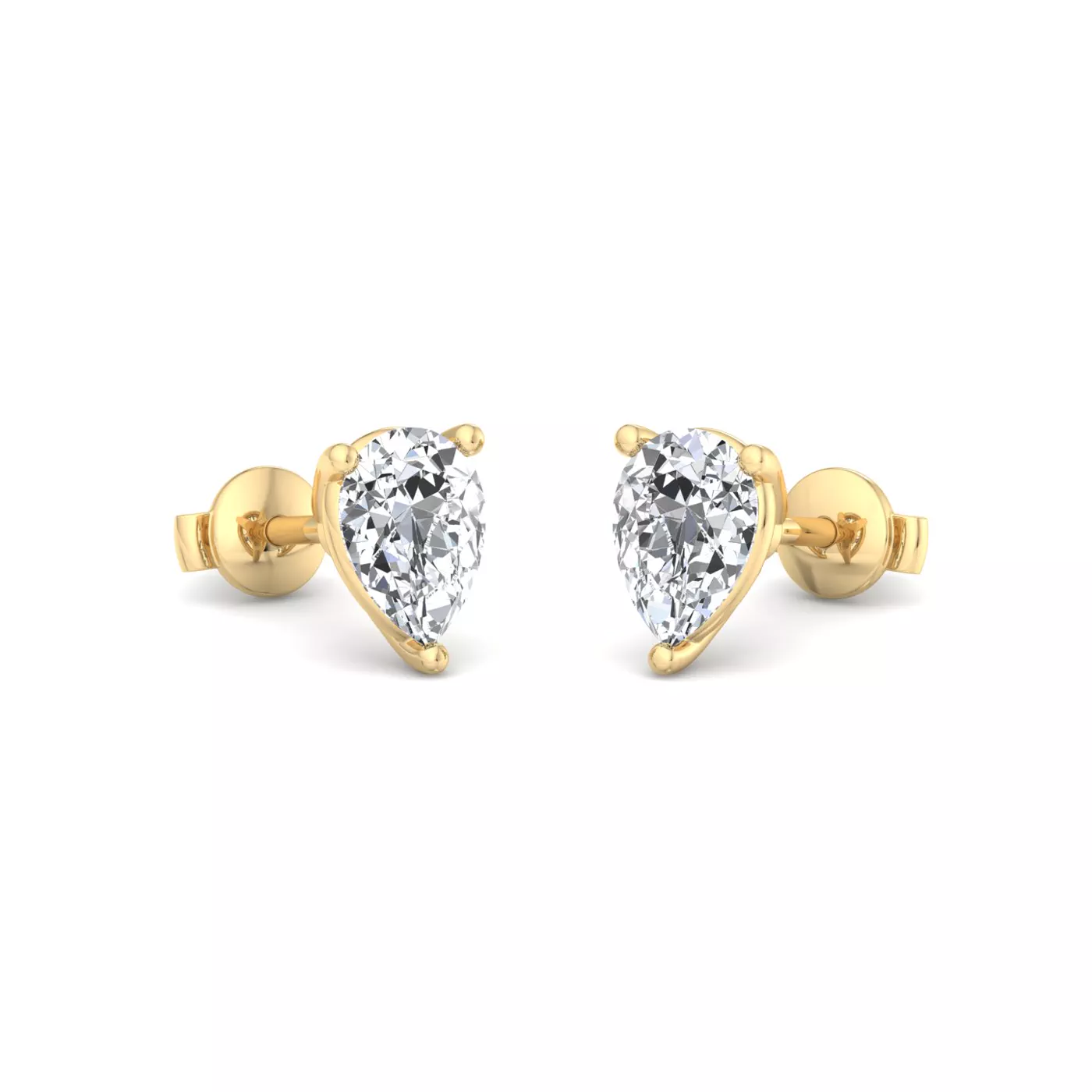 Fancy Shape Three-Prong Martini Guardian Back Earrings