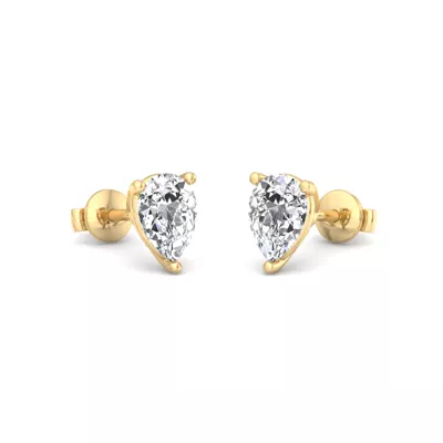 Fancy Shape Three-Prong Martini Guardian Back Earrings