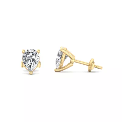 Fancy Shape Three-Prong Martini Guardian Back Earrings