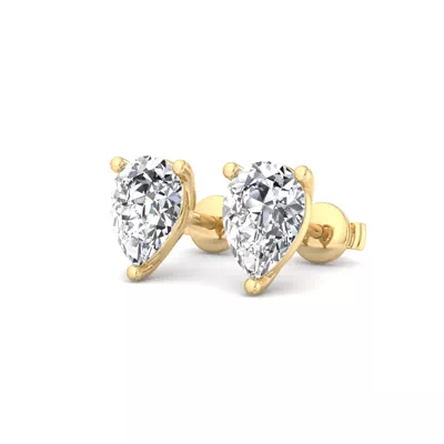 Fancy Shape Three-Prong Martini Guardian Back Earrings