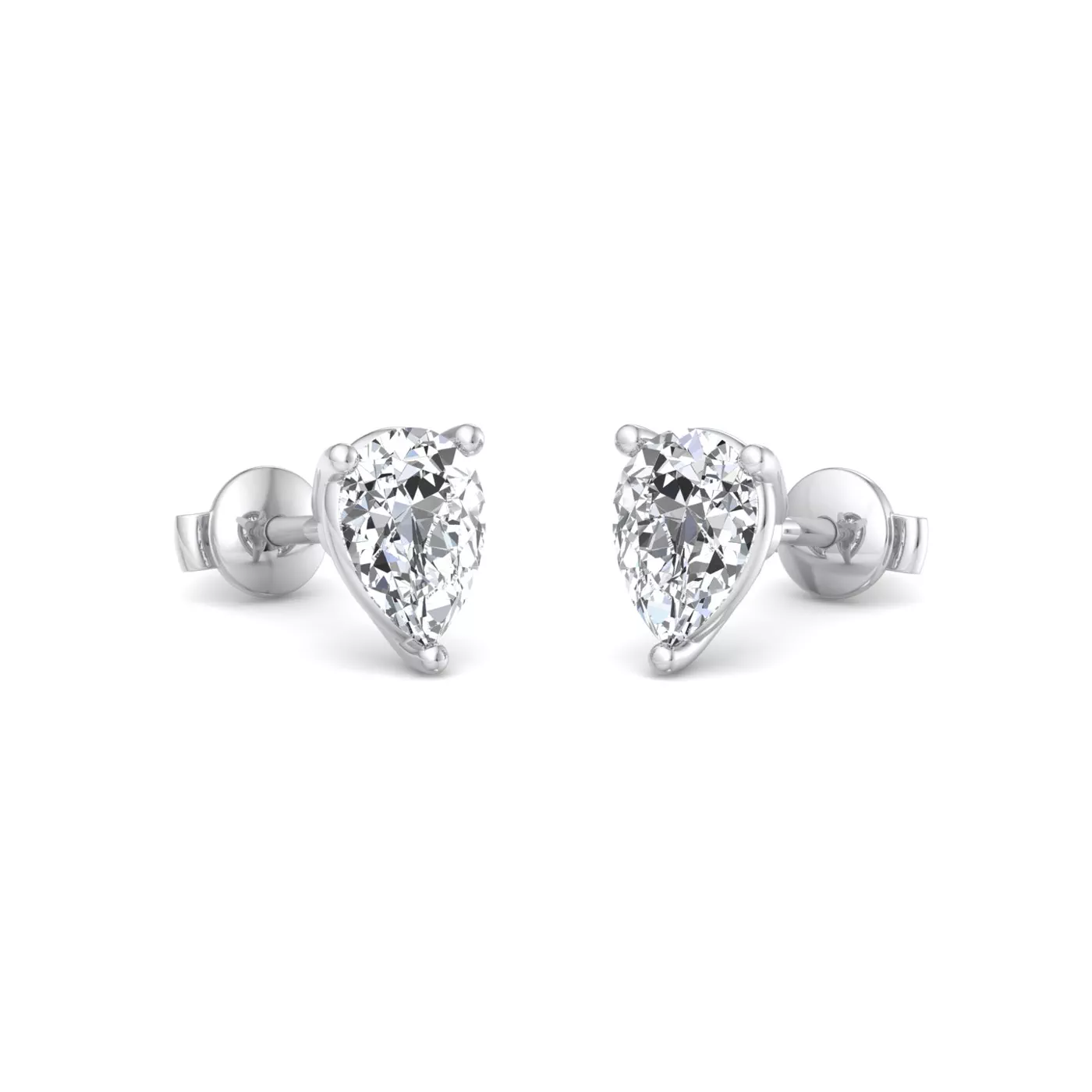 Fancy Shape Three-Prong Martini Guardian Back Earrings