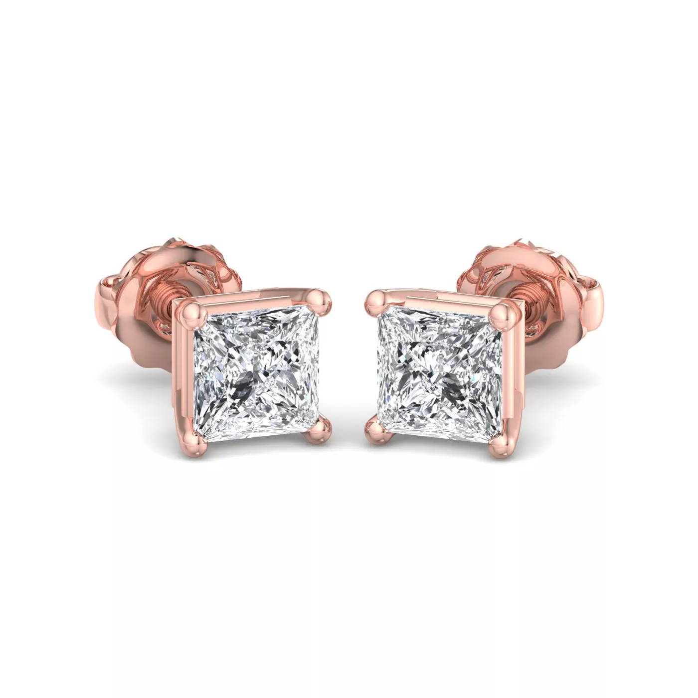 Fancy Shape Screw Back Earrings