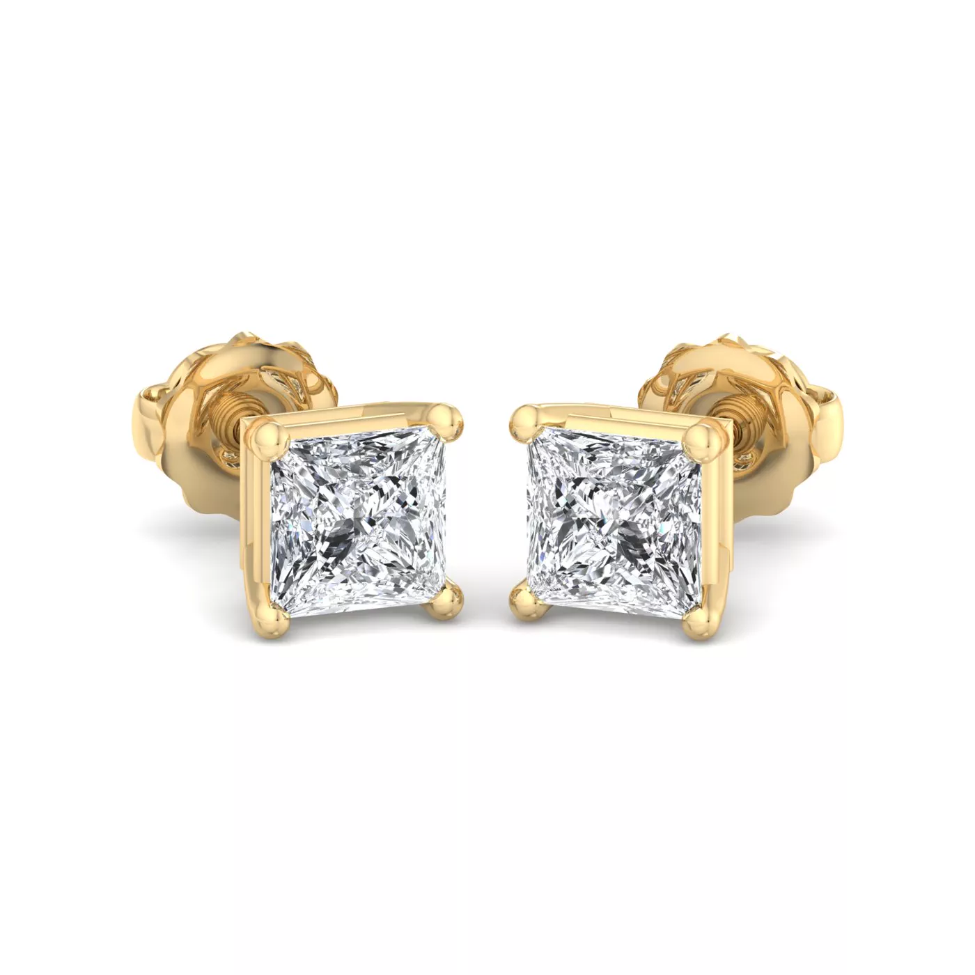 Fancy Shape Screw Back Earrings