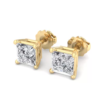 Fancy Shape Screw Back Earrings