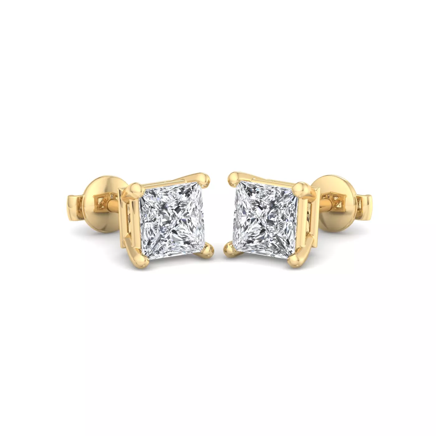 Fancy Shape Guardian Back Earrings