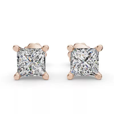 Princess Four-Prong Martini Earrings