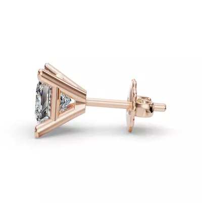 Princess Four-Prong Martini Earrings
