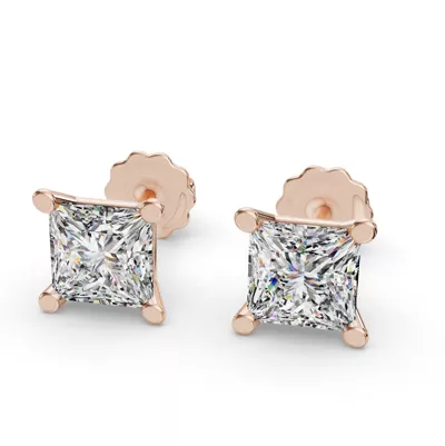 Princess Four-Prong Martini Earrings