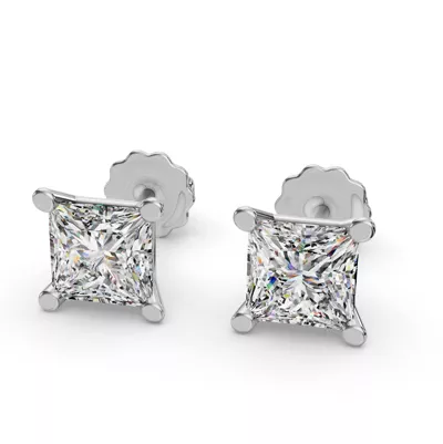 Princess Four-Prong Martini Earrings