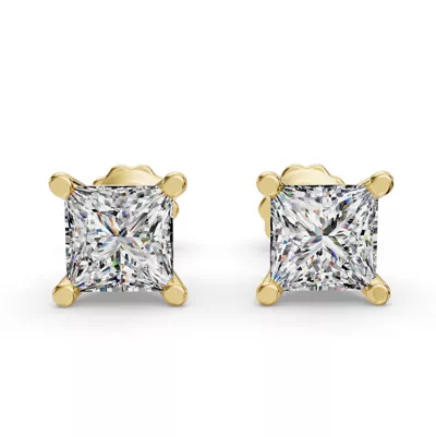 Princess Four-Prong Martini Earrings