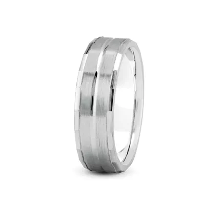 Geometric Band With Satin Finished Center (7mm)