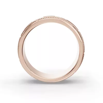 Fancy Carved Diamond Cut Band (5mm)