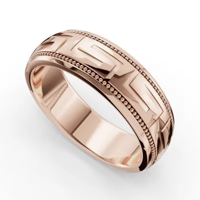 Fancy Carved Diamond Cut Band (5mm)