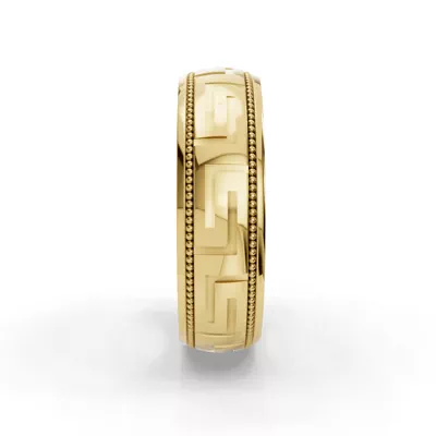 Fancy Carved Diamond Cut Band (5mm)