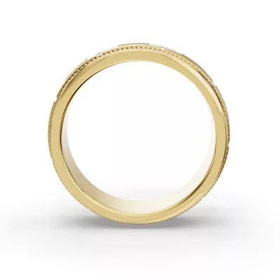 Fancy Carved Diamond Cut Band (5mm)