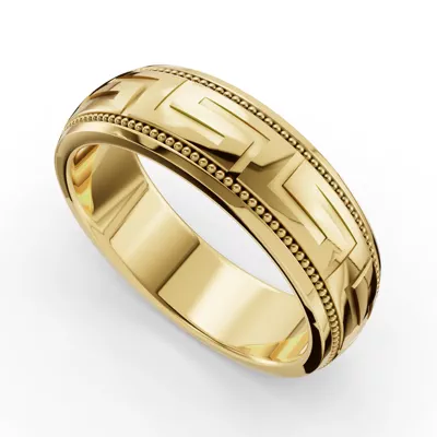 Fancy Carved Diamond Cut Band (5mm)