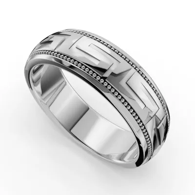 Fancy Carved Diamond Cut Band (5mm)