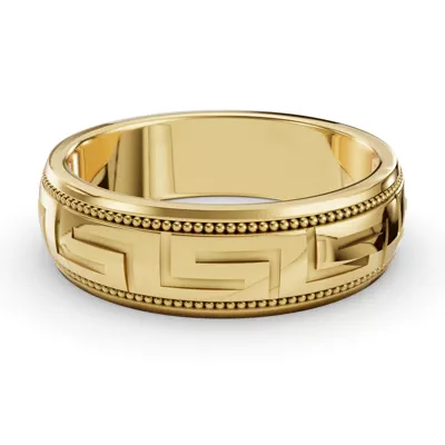 Fancy Carved Diamond Cut Band (5mm)