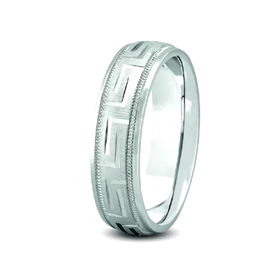Fancy Carved Diamond Cut Band (8mm)