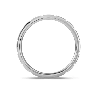 Square Diamond Cut Carved Band (4mm)