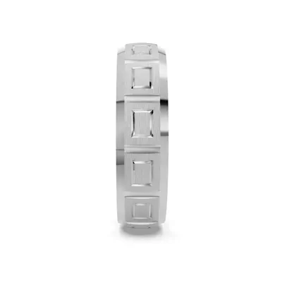 Square Diamond Cut Carved Band (5mm)