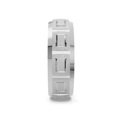 Square Diamond Cut Carved Band (6mm)