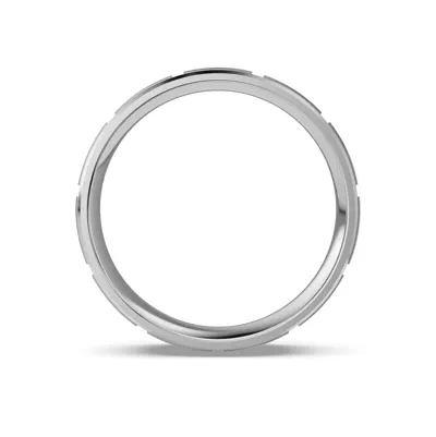 Square Diamond Cut Carved Band (6mm)