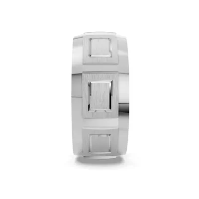 Square Diamond Cut Carved Band (8mm)
