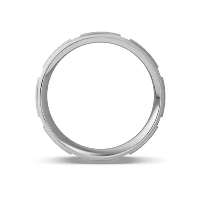 Square Diamond Cut Carved Band (8mm)