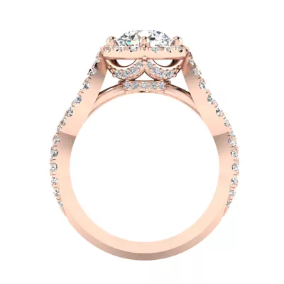 Oakley Halo Engagement Ring