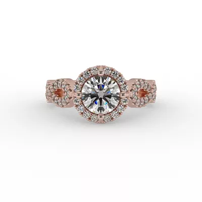 Oakley Halo Engagement Ring