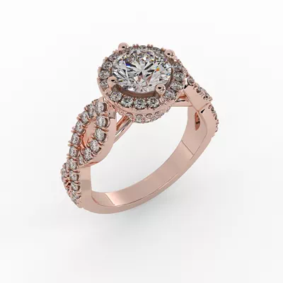 Oakley Halo Engagement Ring