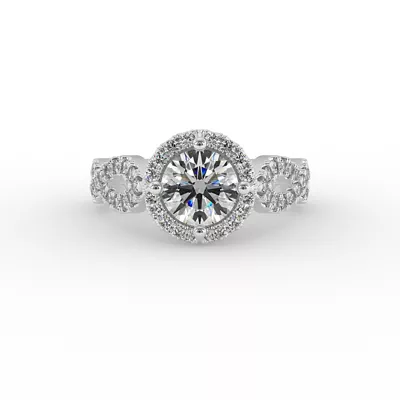 Oakley Halo Engagement Ring