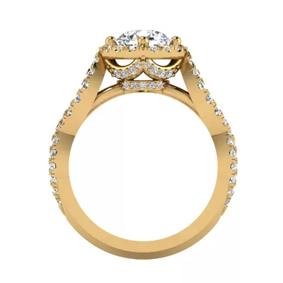 Oakley Halo Engagement Ring