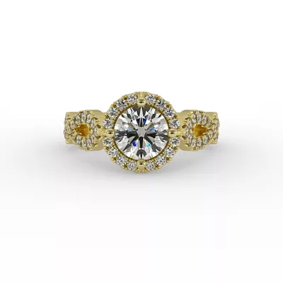 Oakley Halo Engagement Ring