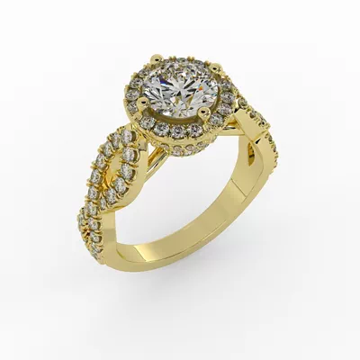 Oakley Halo Engagement Ring