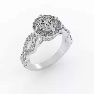 Oakley Halo Engagement Ring