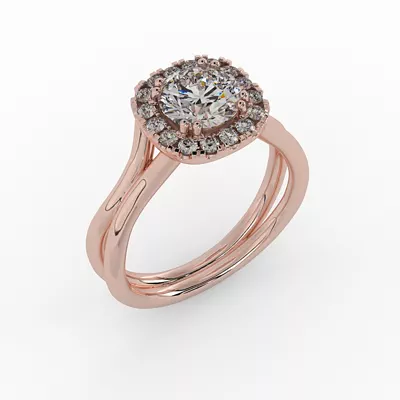 Alayah Halo Engagement Ring