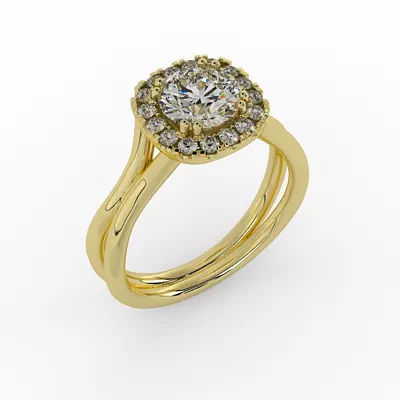 Alayah Halo Engagement Ring